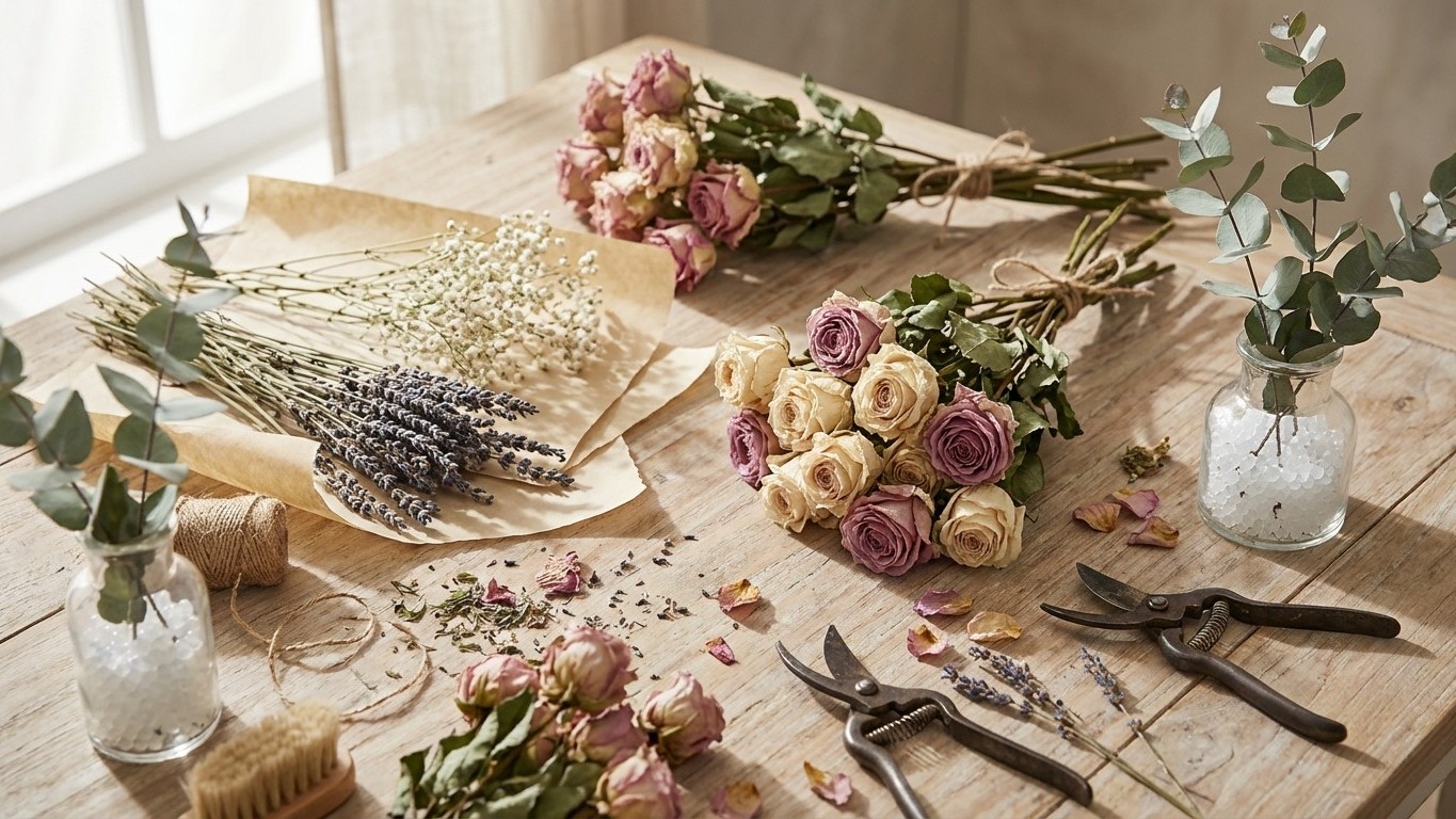 Comment faire sécher des fleurs pour créer un bouquet : toutes les techniques