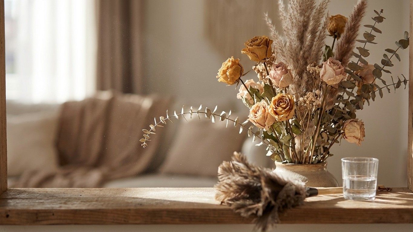 Entretien d'un bouquet de fleurs séchées : le garder beau année après année