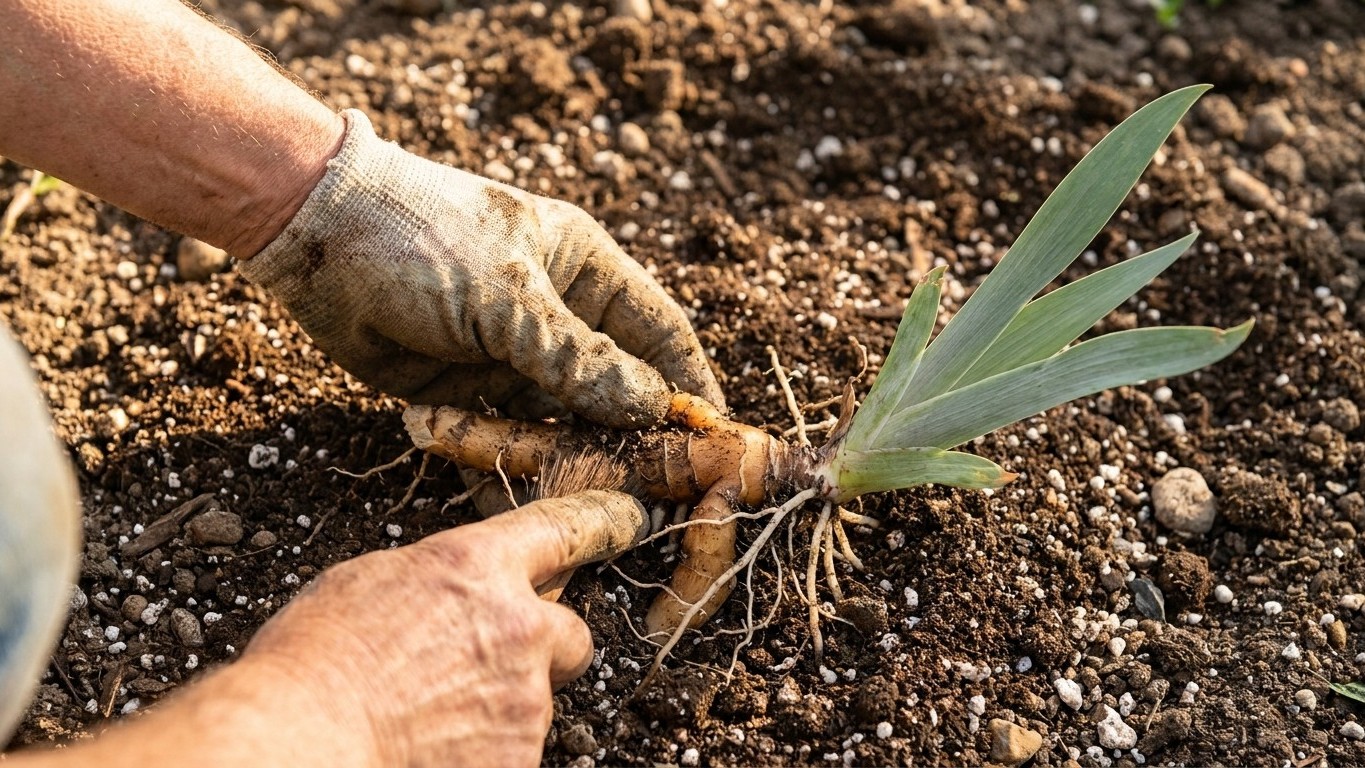 Si vous divisez vos iris barbus en avril, regardez le rhizome trois semaines après : il est déjà trop tard