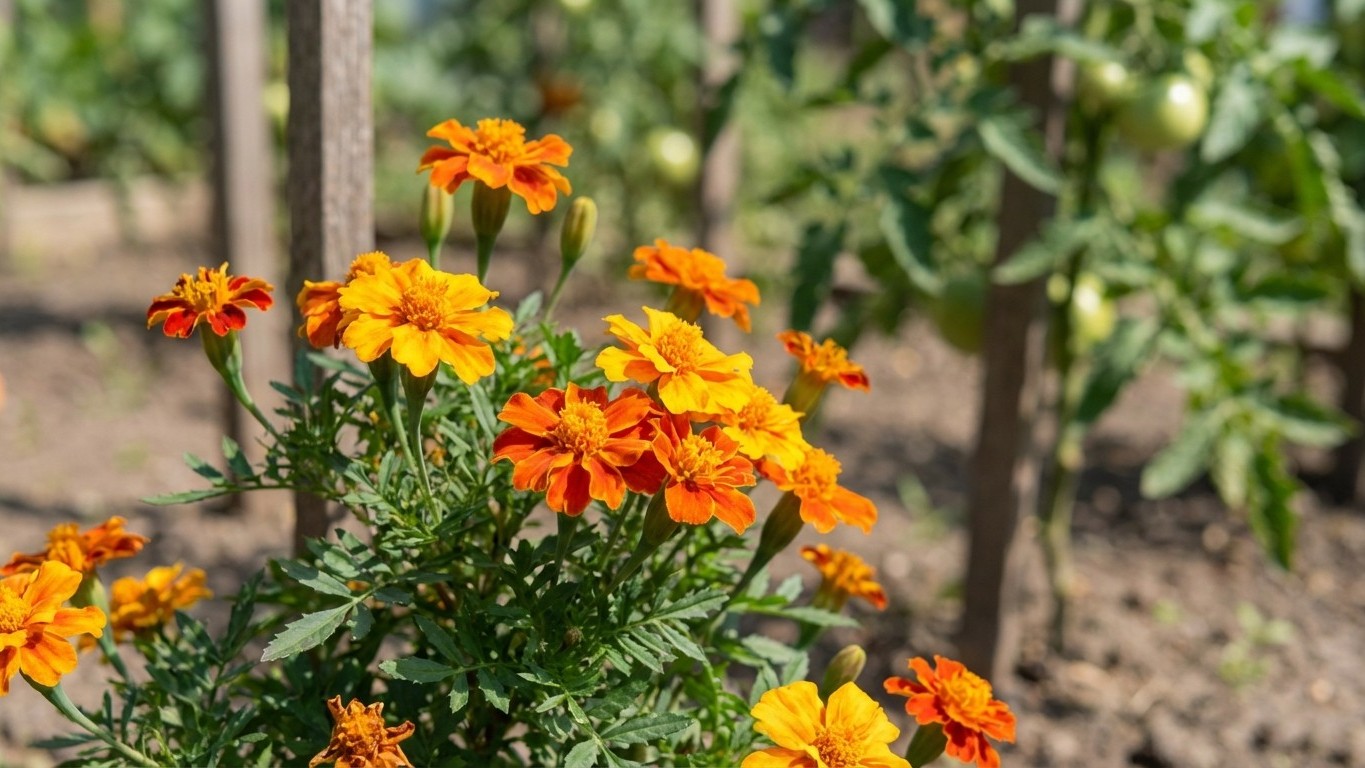Si vous taillez vos œillets d'Inde au potager, vous supprimez précisément ce qui éloigne les pucerons