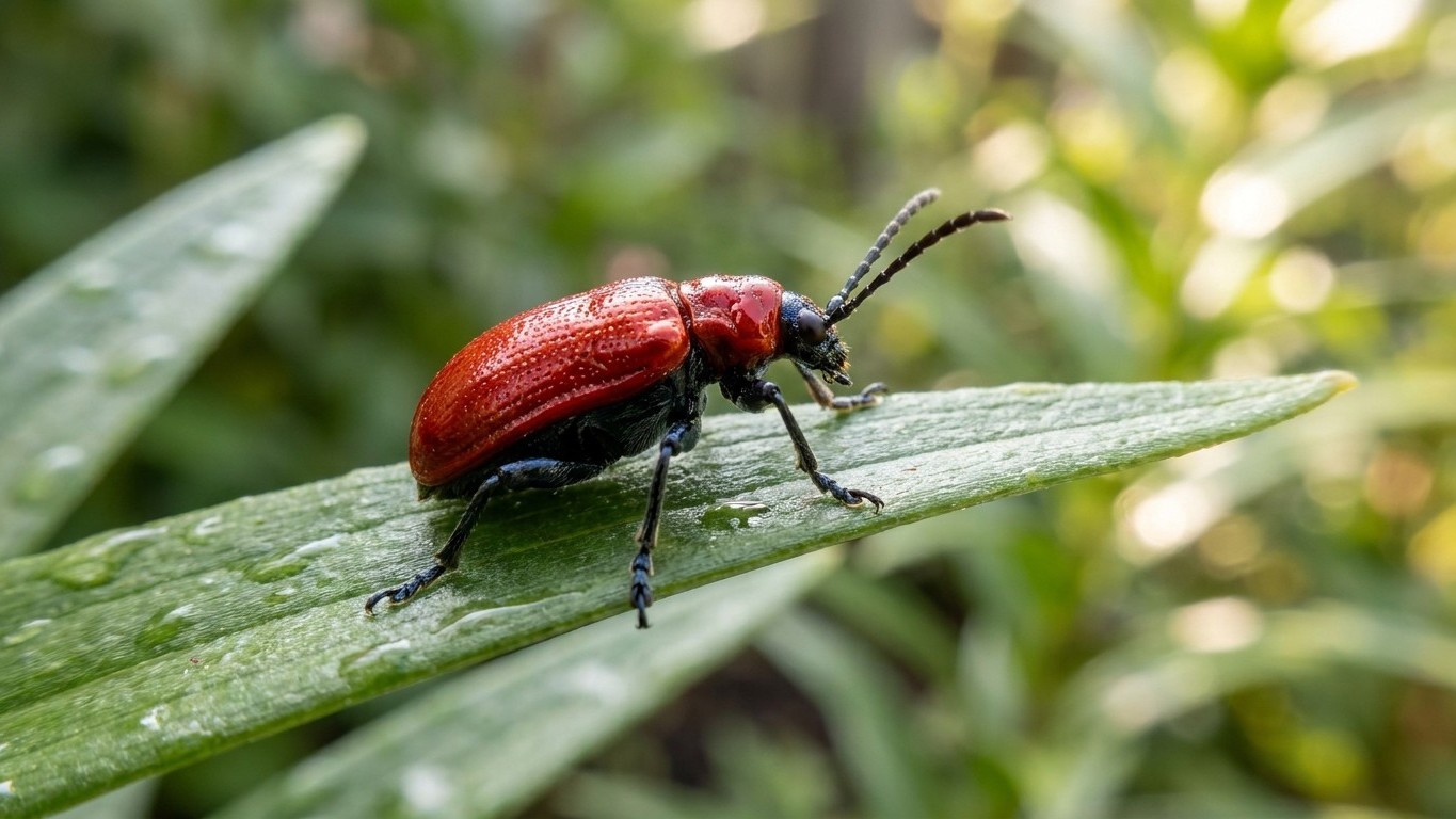 Si vous voyez ce petit coléoptère rouge sur vos lis en ce moment, il est peut-être déjà trop tard pour le bulbe