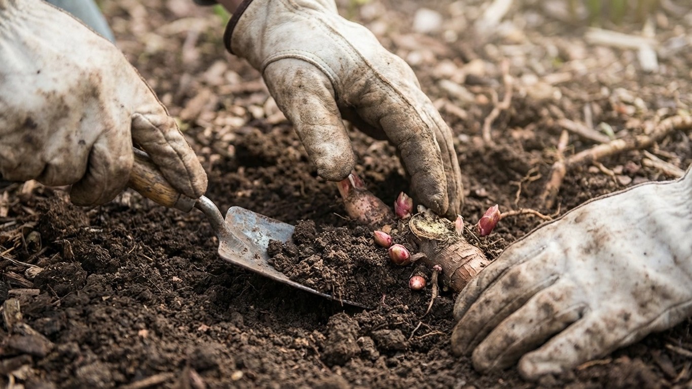 Vos pivoines ne fleurissent plus ? Mesurez ces centimètres précis sous le sol avant de les accuser