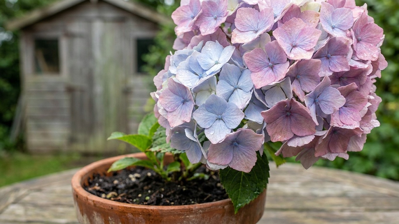 J'arrosais mon hortensia bleu chaque soir au tuyau d'arrosage en mai : quand les boutons ont ouvert, j'ai compris pourquoi...
