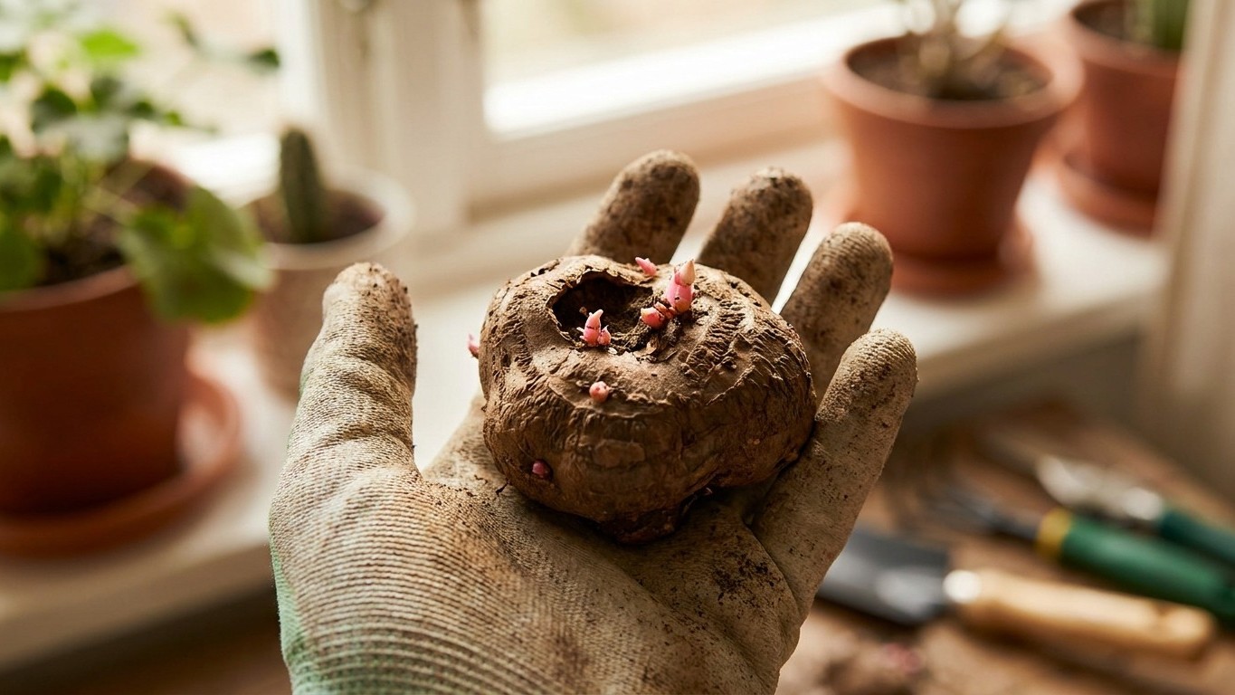 Je plantais mes bégonias tubéreux bombé vers le haut comme tout le monde : en mai, tous mes tubercules ont pourri