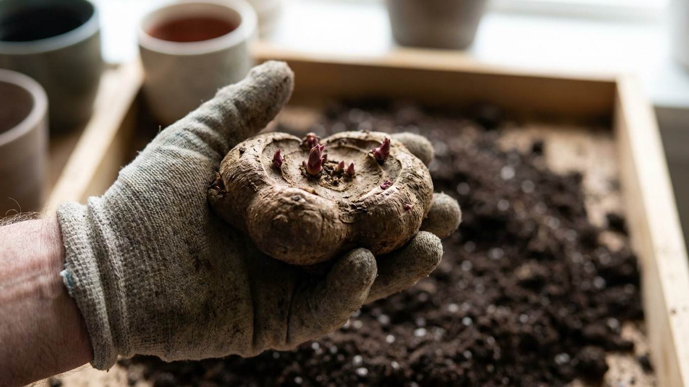 « Tu l'as planté à l'envers » : mon voisin a retourné mon bégonia tubéreux dans sa main et m'a montré le creux que je pren...