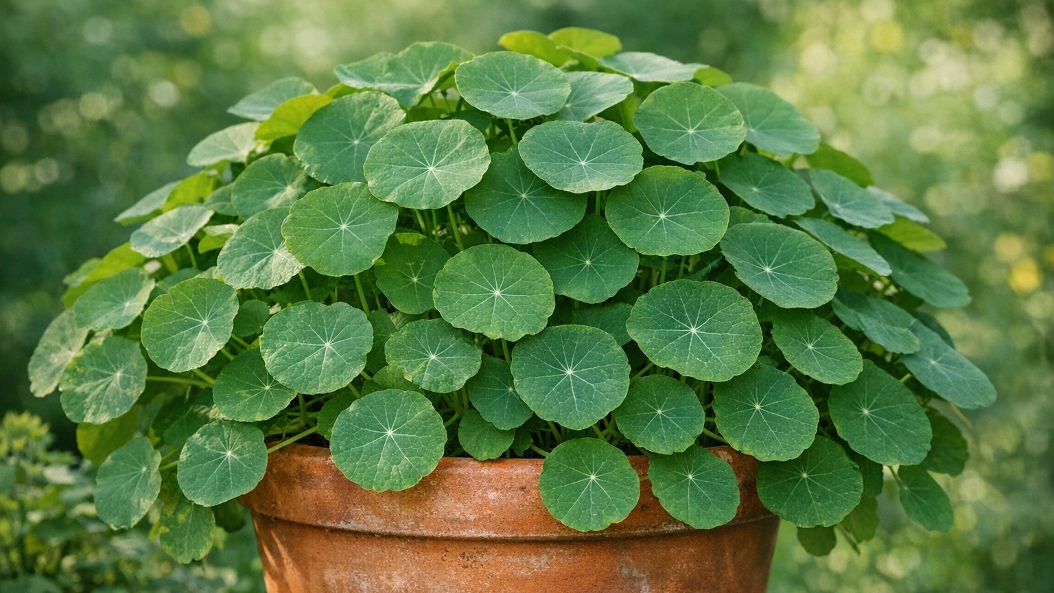 J'ai planté mes capucines dans un terreau bien riche pour les booster : en juin, des feuilles immenses et pas une seule fl...