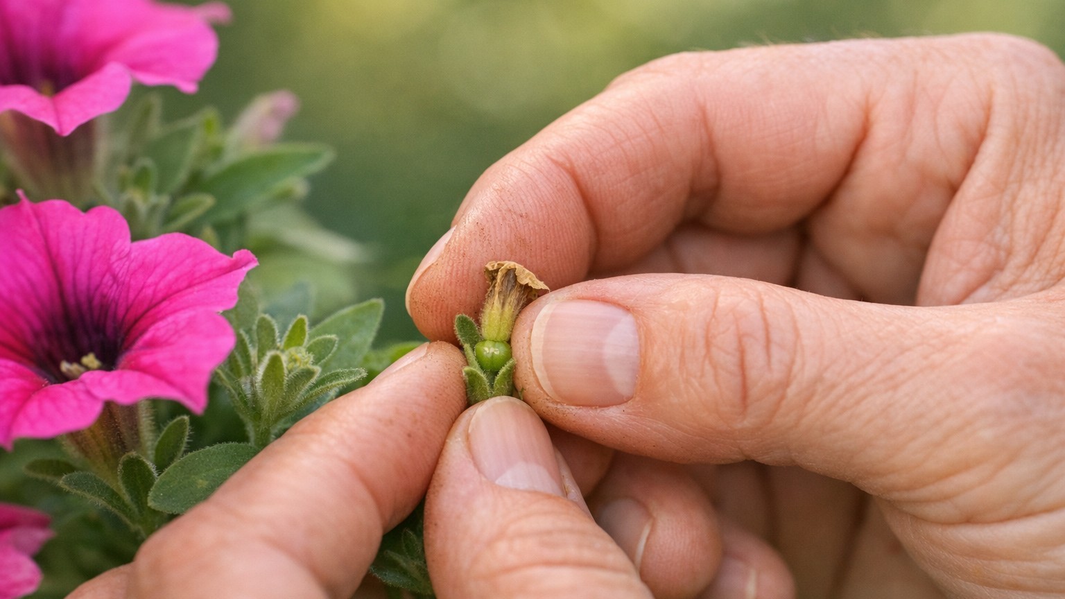 Je retirais juste les fleurs fanées de mes pétunias depuis des années : le jour où j'ai pincé ce qu'il y avait derrière, i...