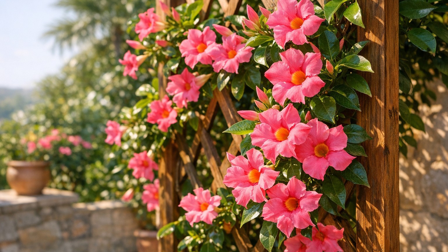 Ma voisine a une fleur tropicale sur sa terrasse qui n'a pas arrêté de fleurir depuis juin dernier : je ne l'ai jamais vue...