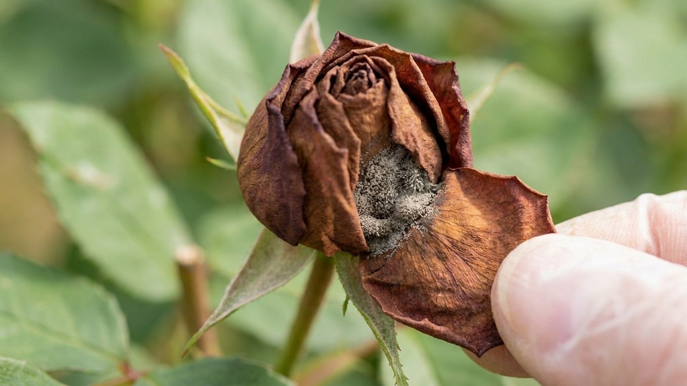 J'ai laissé les boutons bruns sur mon rosier en attendant qu'ils s'ouvrent : un jardinier m'a montré ce qui pourrissait dé...