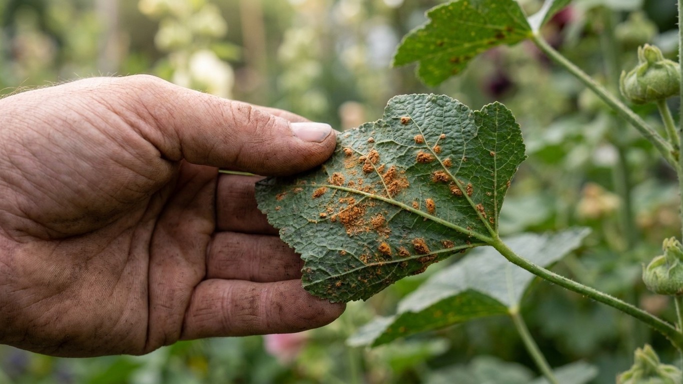 Je coupais les feuilles tachées de mes roses trémières en accusant la chaleur : un vieux jardinier m'a montré que le vrai ...