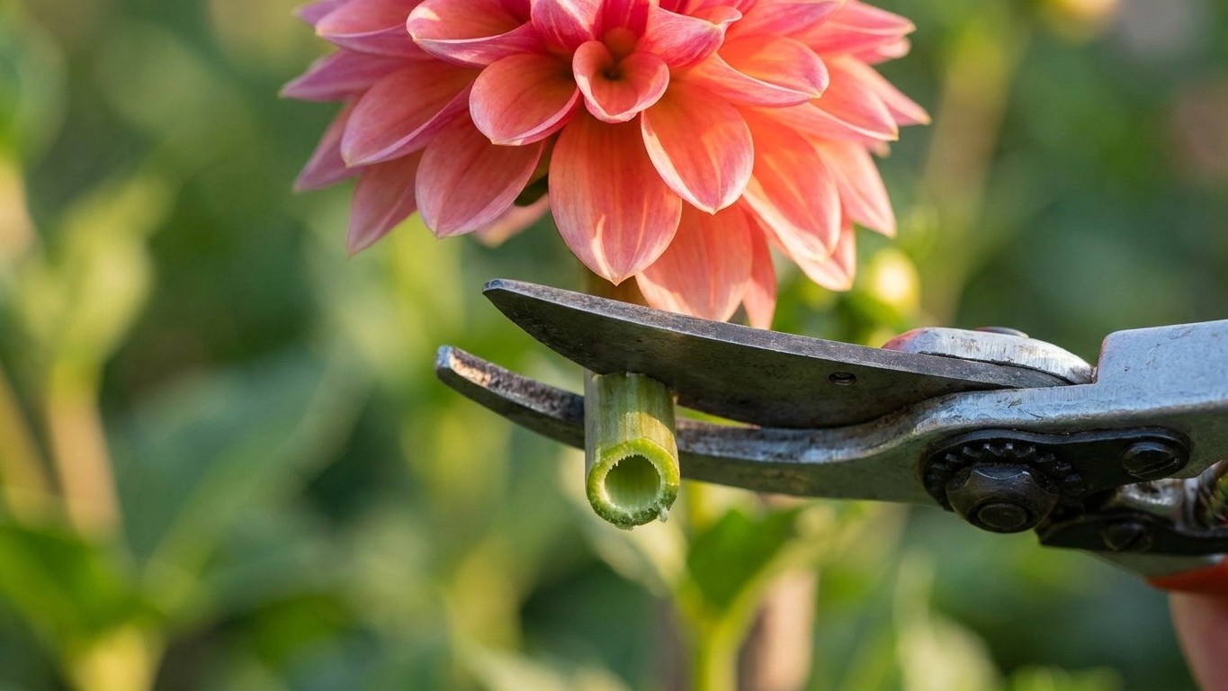 Je coupais mes dahlias en pleine journée en accusant la chaleur : une fleuriste m'a montré ce qui remontait dans la tige c...