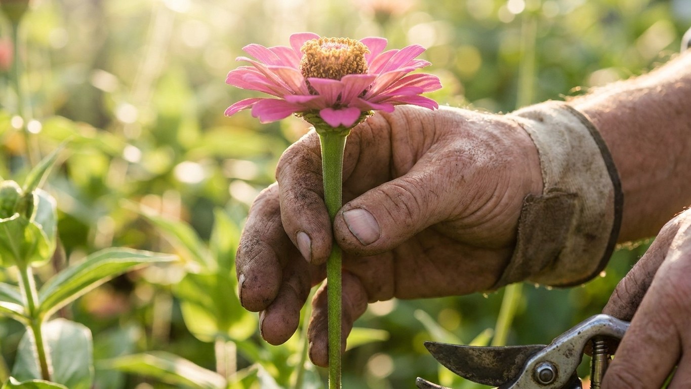 Je coupais mes zinnias dès que la couleur apparaissait : une fleuriste m’a montré ce que je devais tester juste sous la fl...