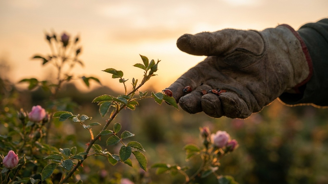 Je lâchais mes coccinelles dès l'achat sur mes rosiers : un jardinier m'a montré que je les relâchais exactement au mauvai...