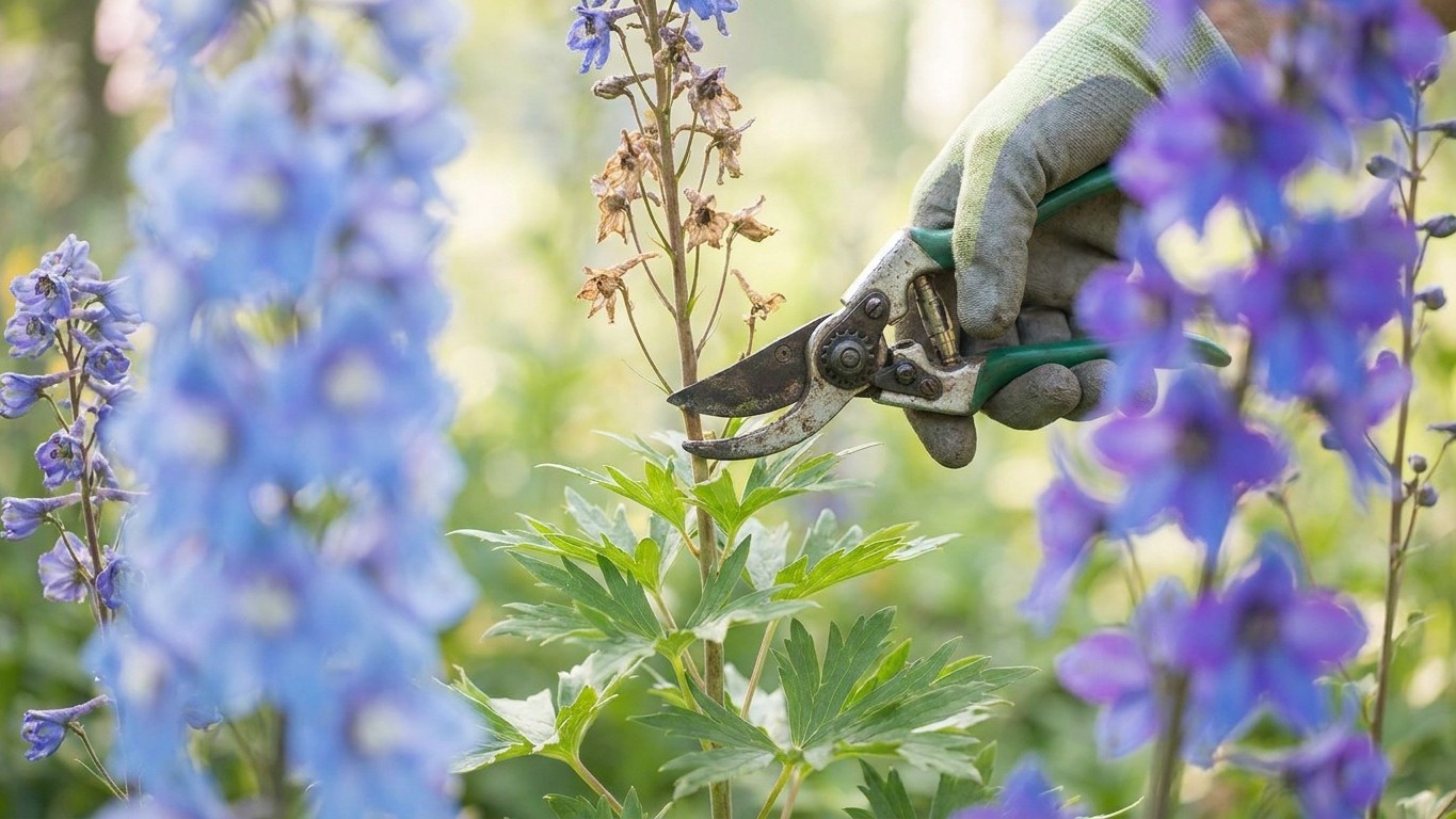 « Je pensais que mes delphiniums avaient fini leur saison » : pourquoi ces hampes défleuries fin juillet cachent une secon...