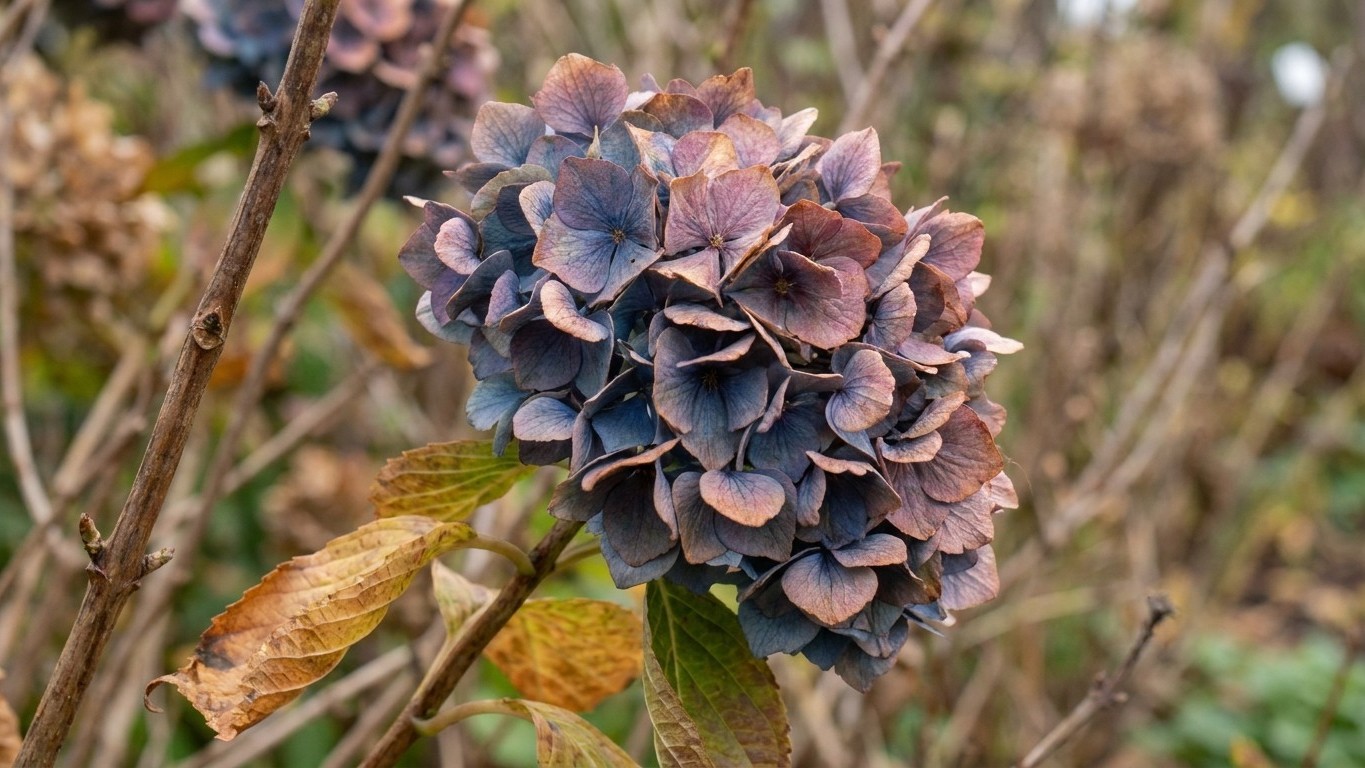 Ma grand-mère attendait toujours octobre pour couper ses hortensias et ce n'est pas de la patience : regardez la couleur d...