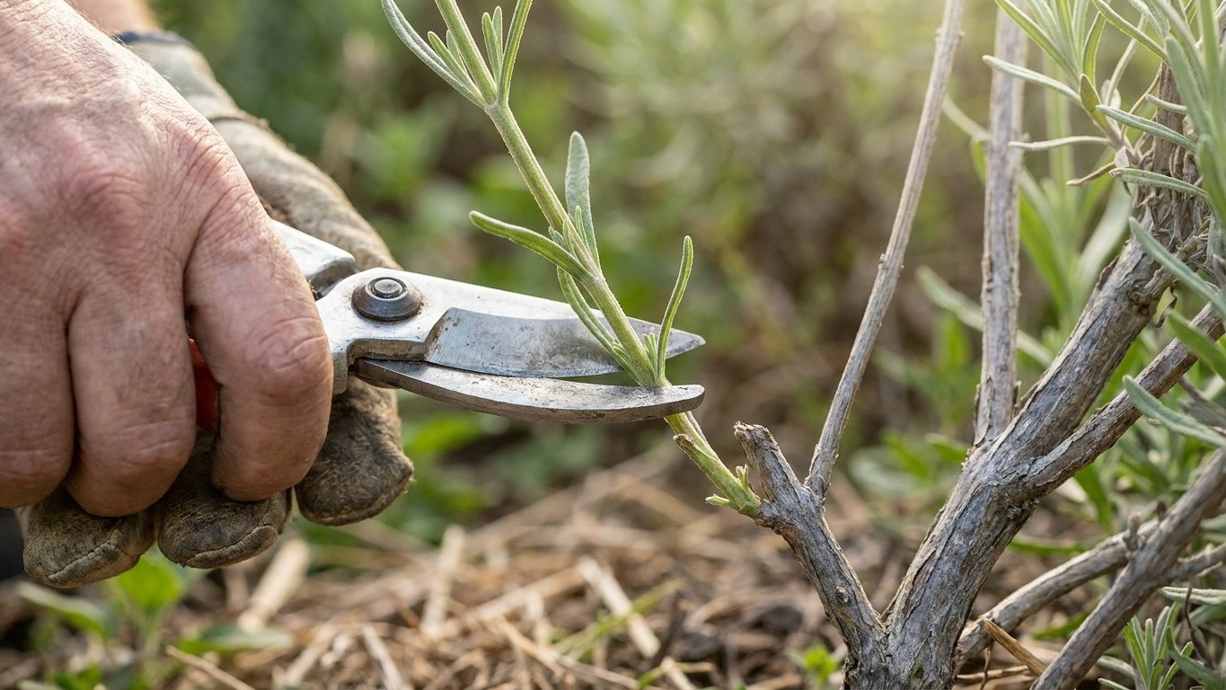 On s'obstine tous à rabattre la lavande à ras après la floraison, alors que ce geste dans le vieux bois condamne pourtant ...