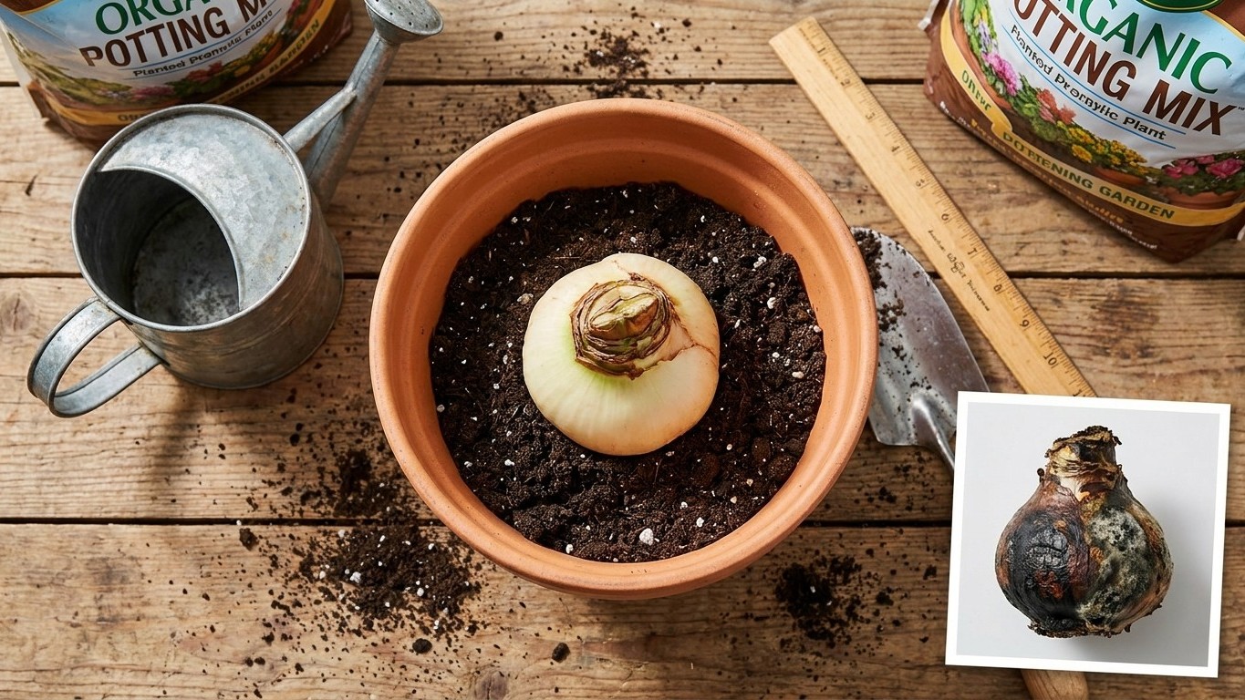 Comment planter amaryllis en pot : le geste exact pour un bulbe qui ne pourrit jamais