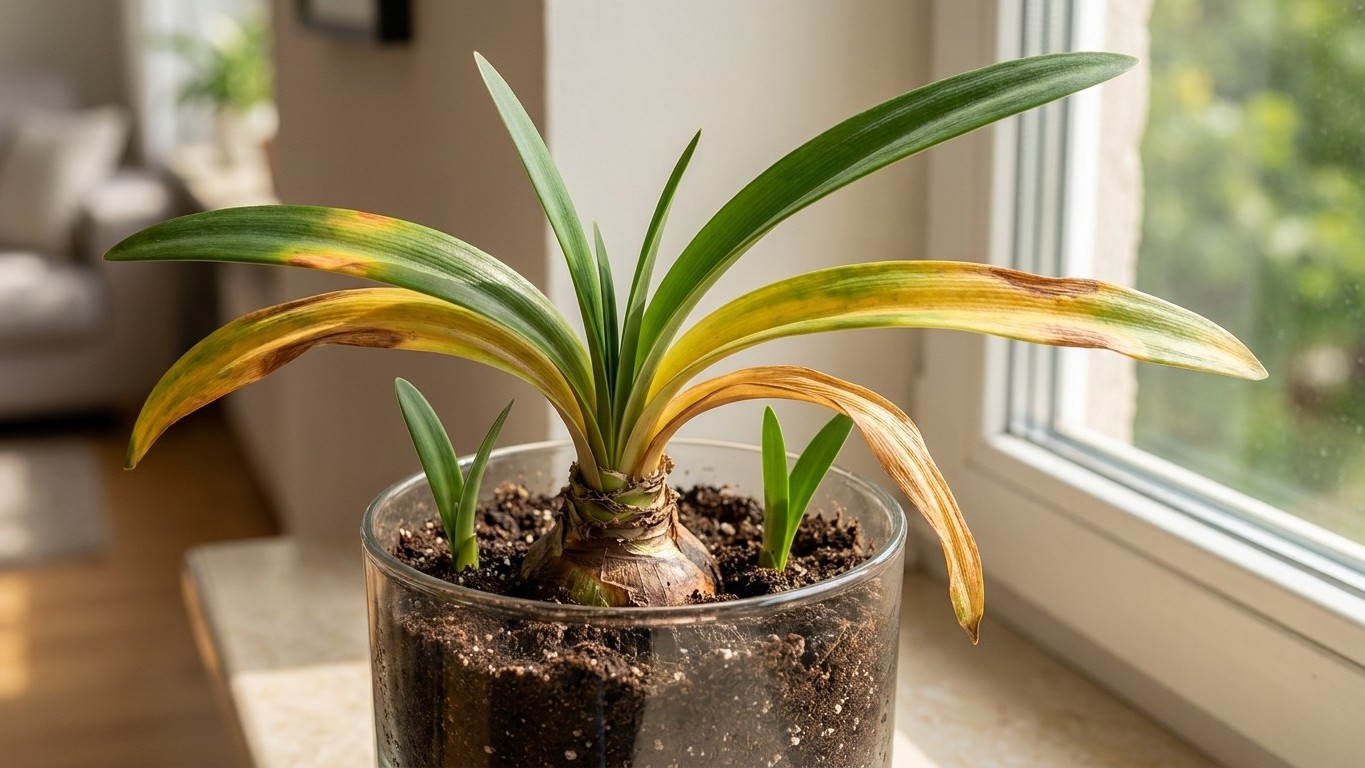 Feuilles jaunes amaryllis : les 5 causes du jaunissement et comment les distinguer