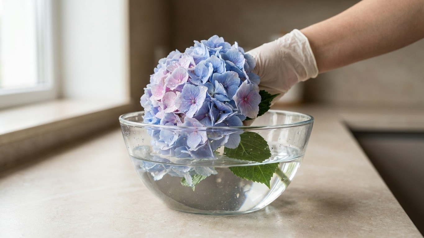 Fini les hortensias qui retombent deux heures après la cueillette : ce geste d'une demi-heure les redresse avant le dîner