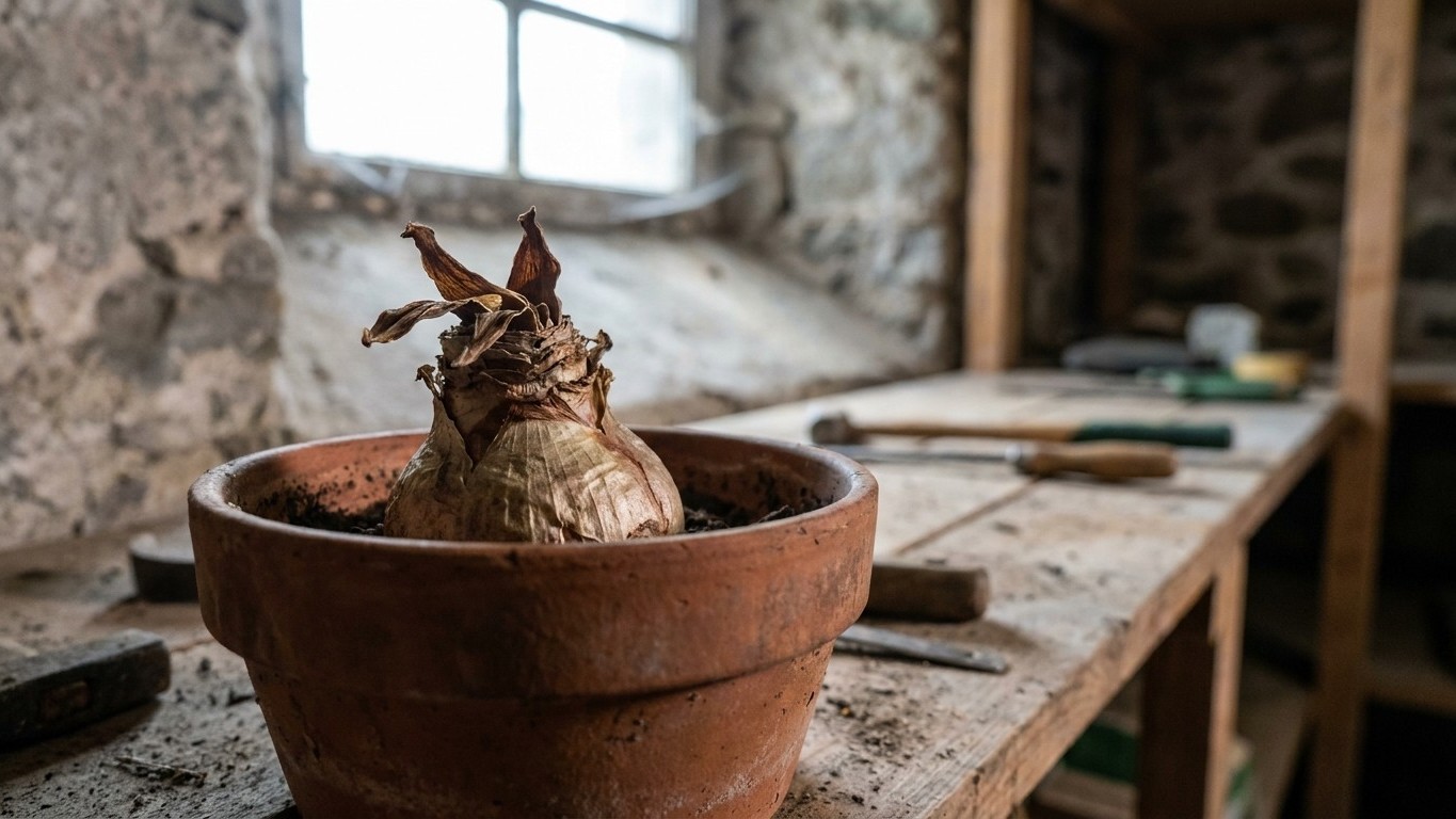 J’ai arrosé mon amaryllis toute l’année juste pour garder ses feuilles vertes : en décembre, en regardant le pot, j’ai com...