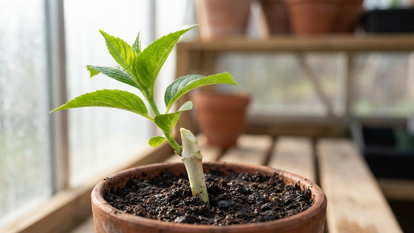 « Je pensais bien faire en choisissant les plus belles tiges » : pourquoi bouturer un hortensia macrophylla sur une tige f...