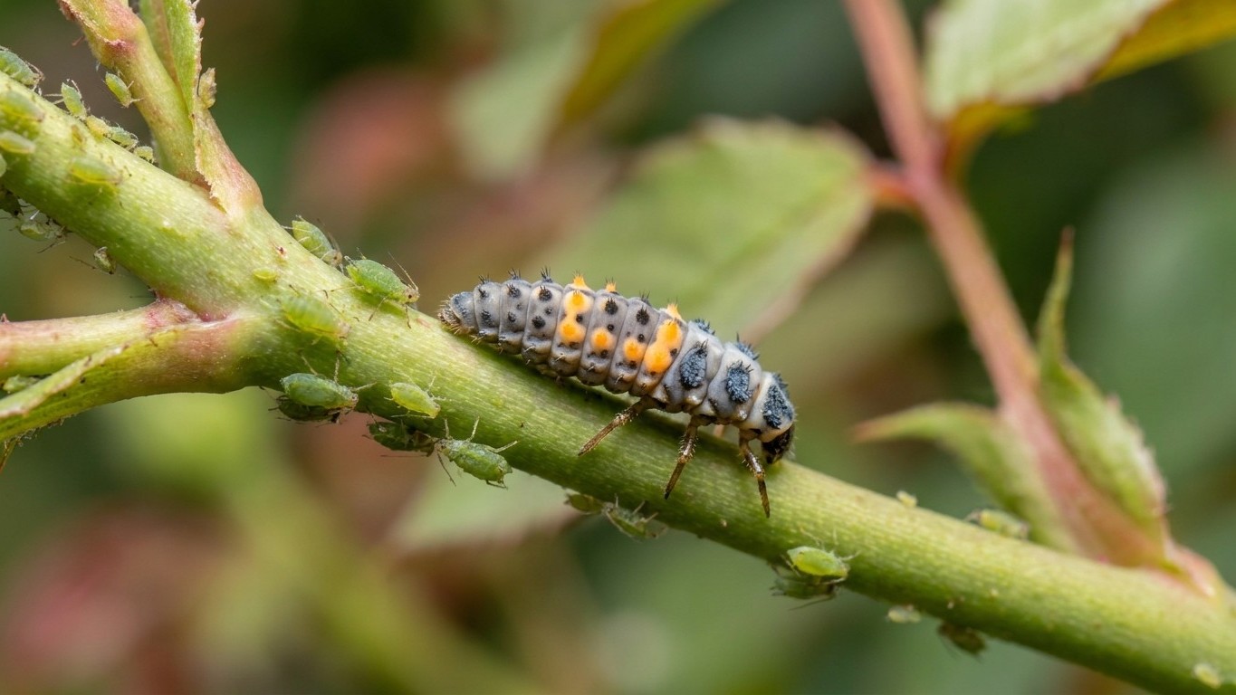 Larves coccinelles rosier : l'allié secret du jardinier au printemps