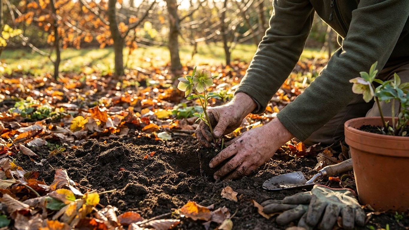 Planter hellébore automne : le mois exact et les 3 erreurs qui empêchent la floraison