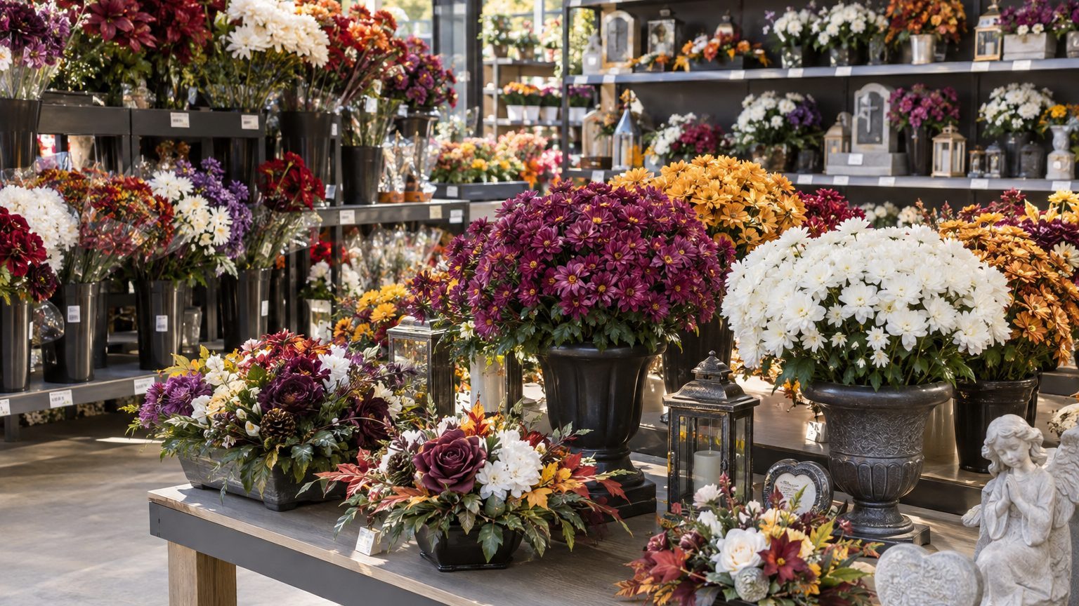 Centrakor Toussaint : prix des chrysanthèmes et fleurs artificielles