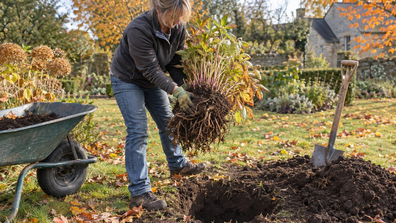 Déplacer une pivoine : période, méthode et délai de reprise