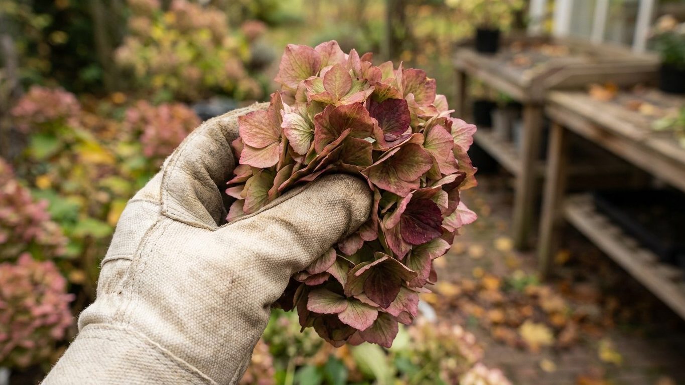 Froissez une tête d'hortensia entre deux doigts avant de la couper : c'est le test que les fleuristes font en premier