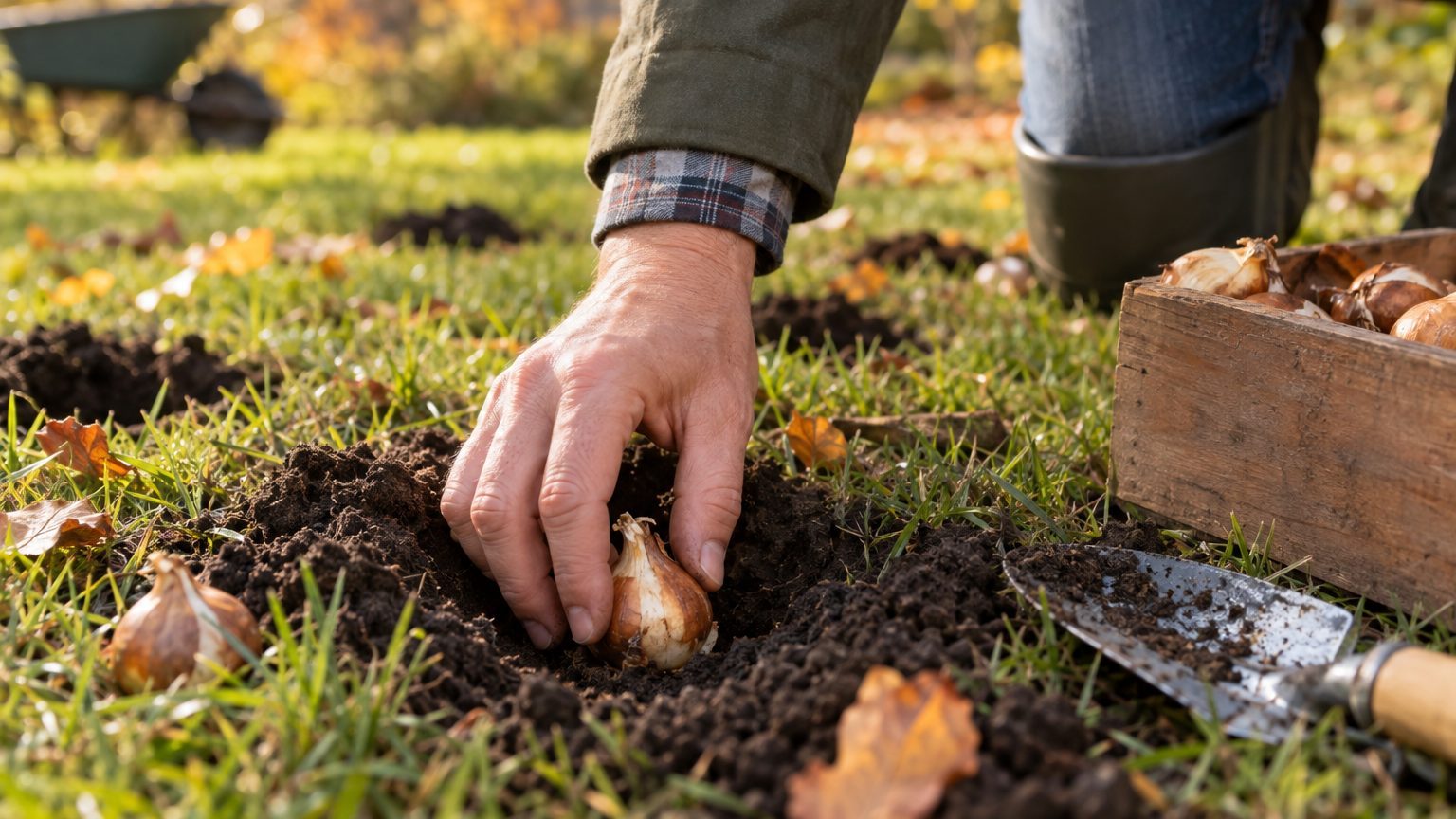 J'ai planté cinquante bulbes de crocus et de tulipes directement dans la pelouse en octobre : en mars, je n'ai trouvé que ...