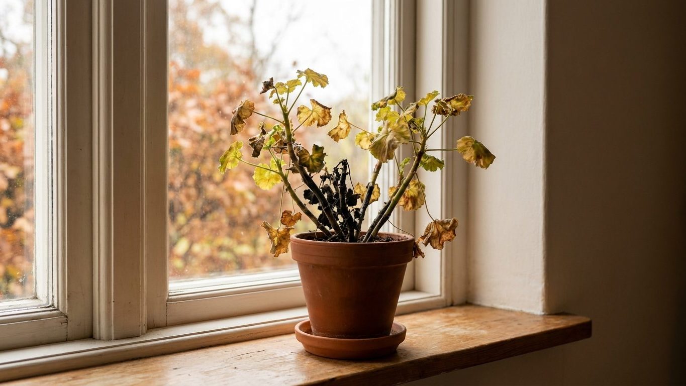 « Je pensais bien faire en continuant de les arroser dans le salon chauffé » : pourquoi mes pélargoniums rentrés tout feui...