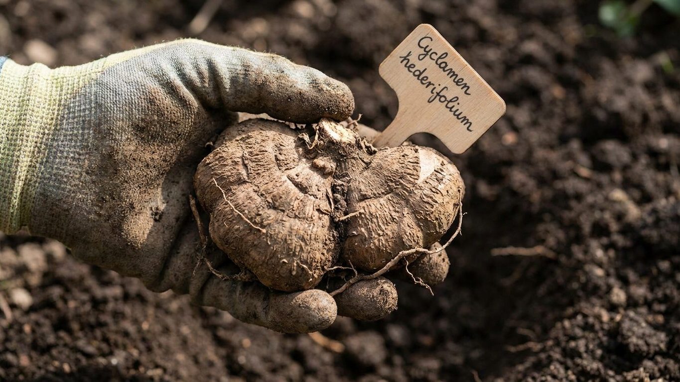 « Je pensais que la face bombée allait vers le haut » : pourquoi mon cyclamen de Naples planté en septembre n'a sorti aucu...