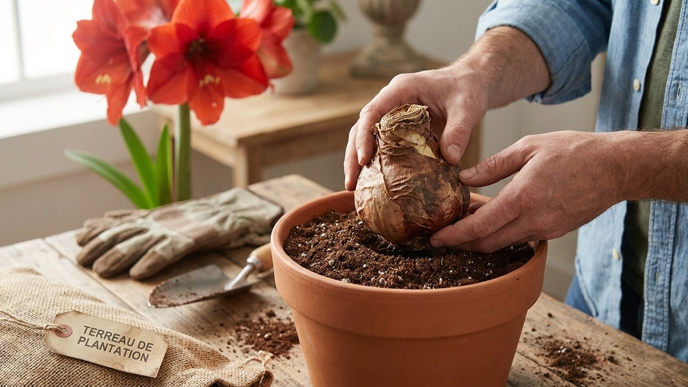 Planter bulbe amaryllis : la méthode en 5 étapes pour une floraison garantie sous 6 à 8 semaines