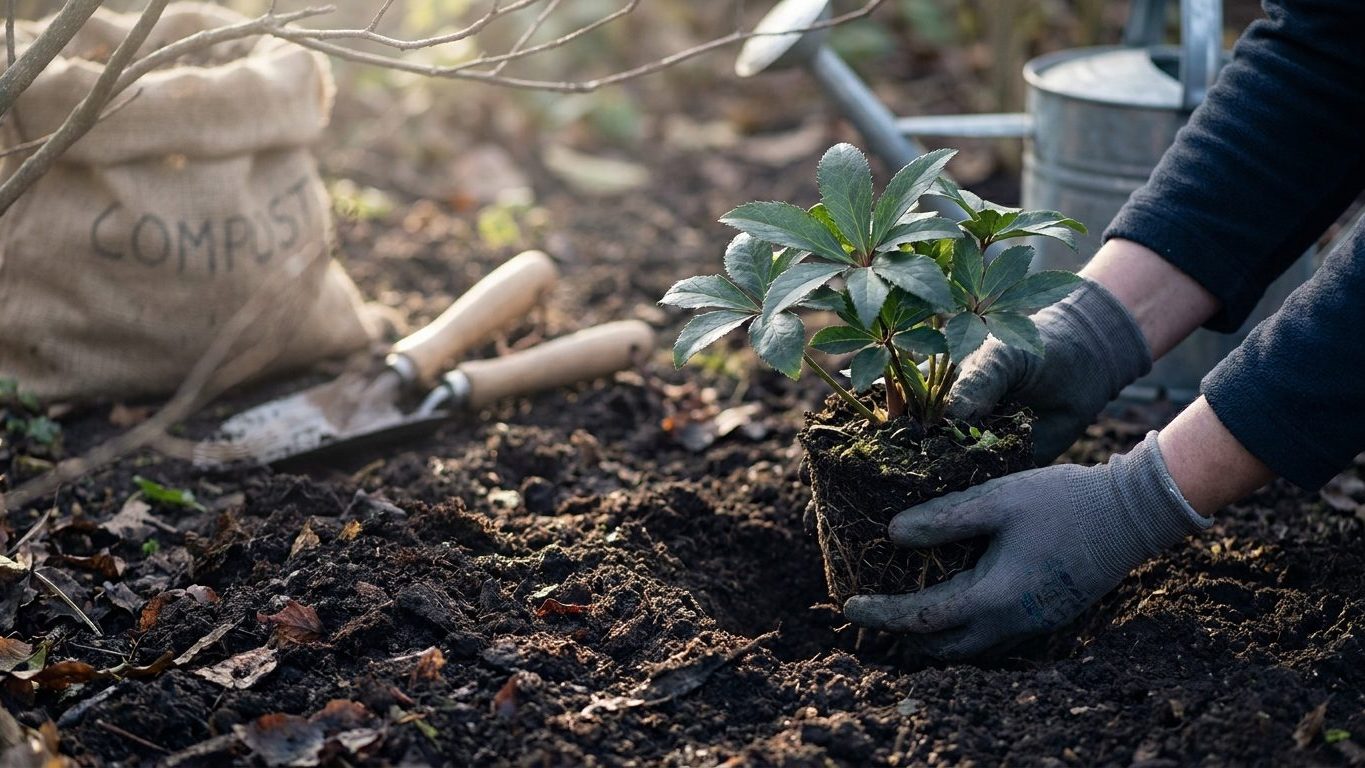 Planter hellébore jardin : la période exacte, l'exposition et le sol qui garantissent la reprise