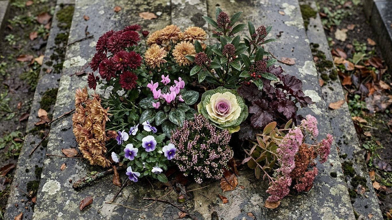 Quelles fleurs mettre au cimetière en automne : 8 plantes qui tiennent