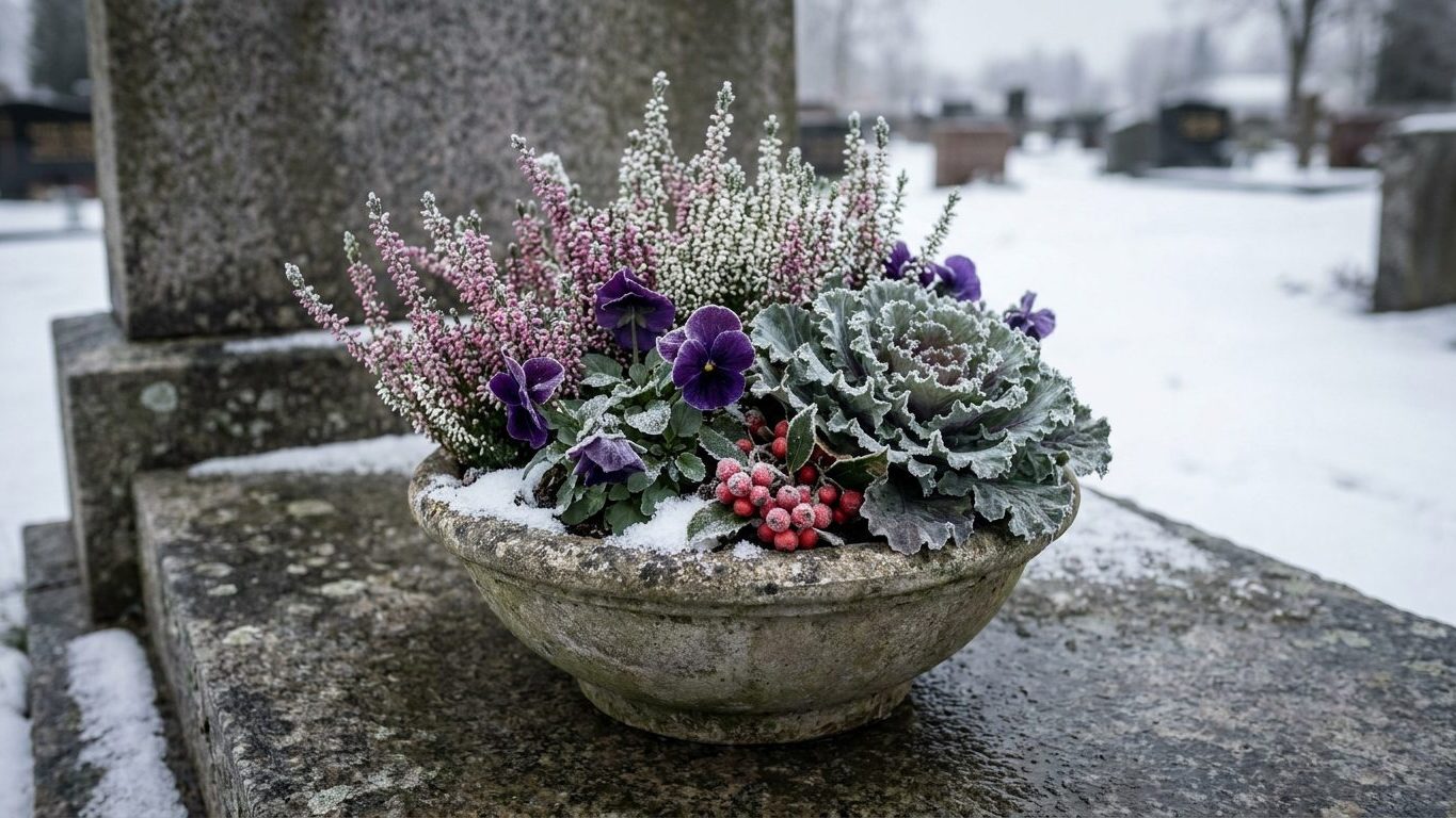 Quelles fleurs mettre au cimetière en hiver : 8 plantes qui tiennent