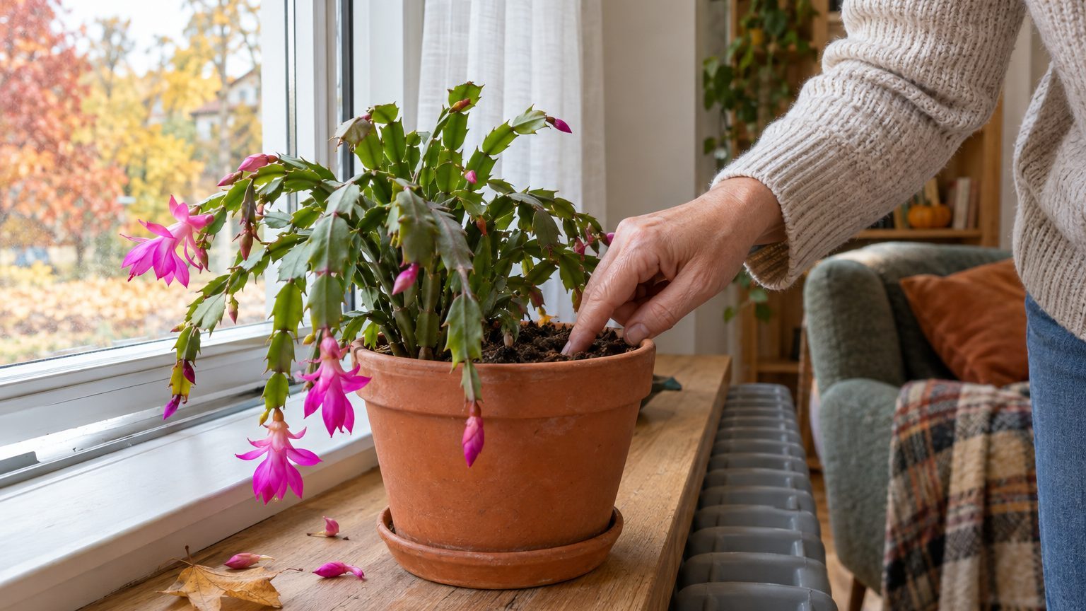 Cactus de Noël mou ou qui perd ses boutons : causes et remèdes