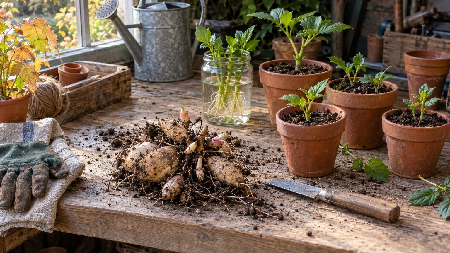 Diviser ou bouturer ses dahlias : eau ou terre, ce qui reprend vraiment