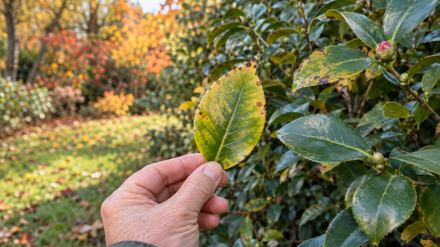 Feuilles de camélia jaunes et taches marron : comment identifier la cause