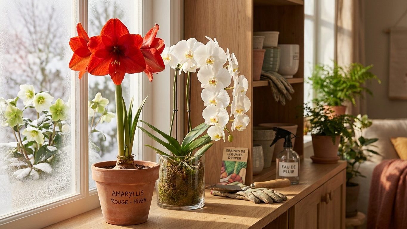 Fleurs intérieur hiver : le calendrier des espèces qui fleurissent de novembre à mars