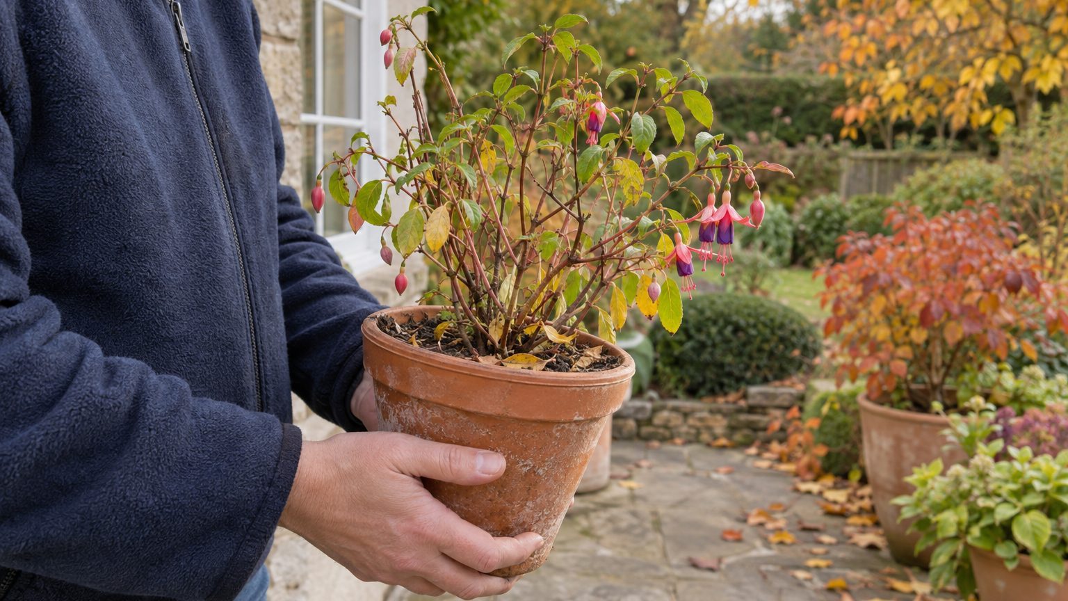 Hiverner un fuchsia en pot : taille avant de le rentrer, température, arrosage et reprise au printemps