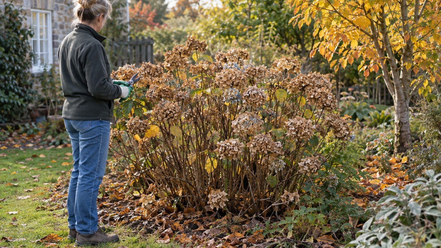 Hortensias fanés : faut-il vraiment les couper à l'automne ?