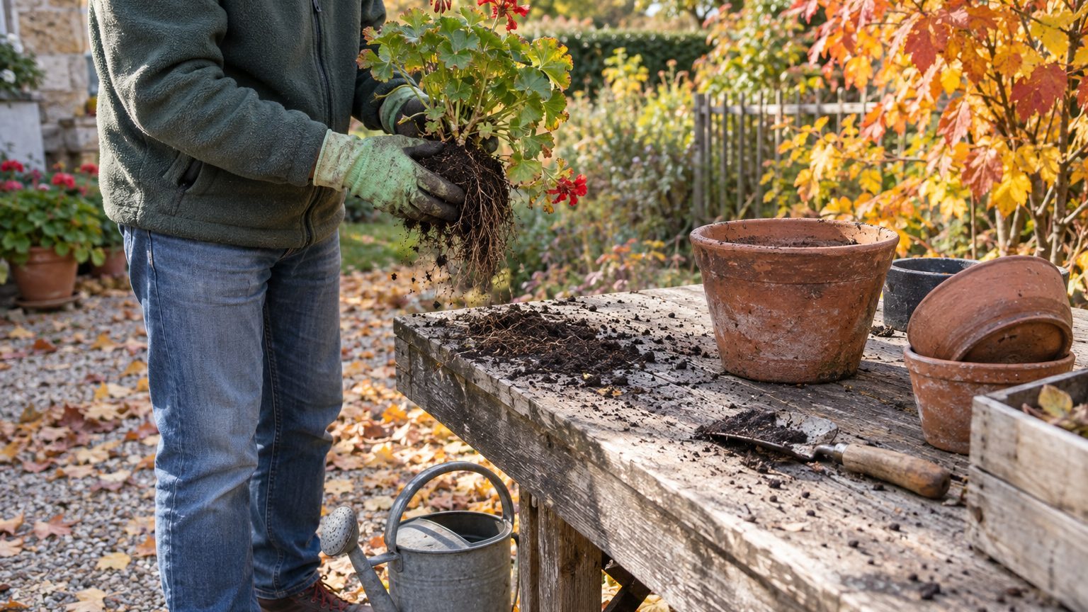 « Je pensais bien faire en rentrant mes géraniums en pot dans la véranda » : pourquoi les horticulteurs les arrachent en o...