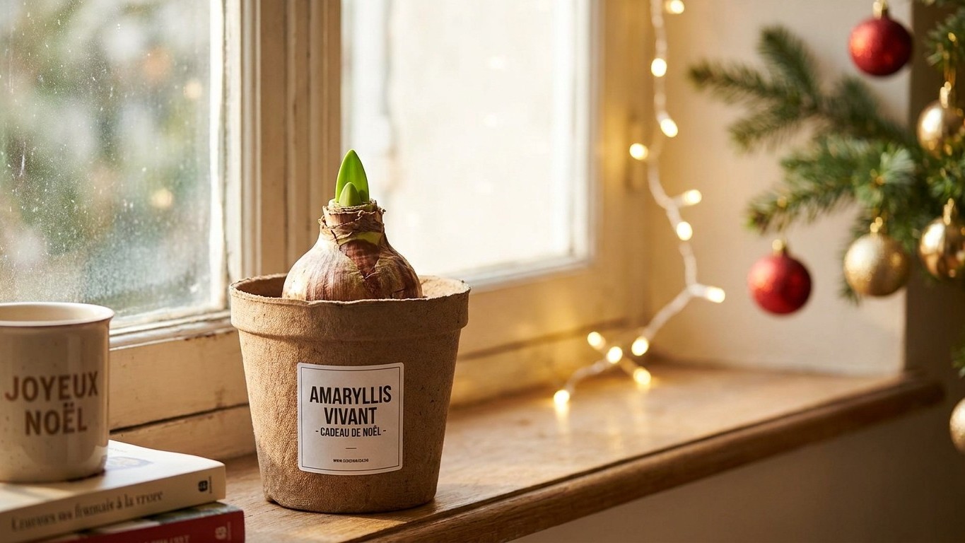 Offrir amaryllis en cadeau : le kit qui fleurit pile pour Noël en 3 semaines chrono