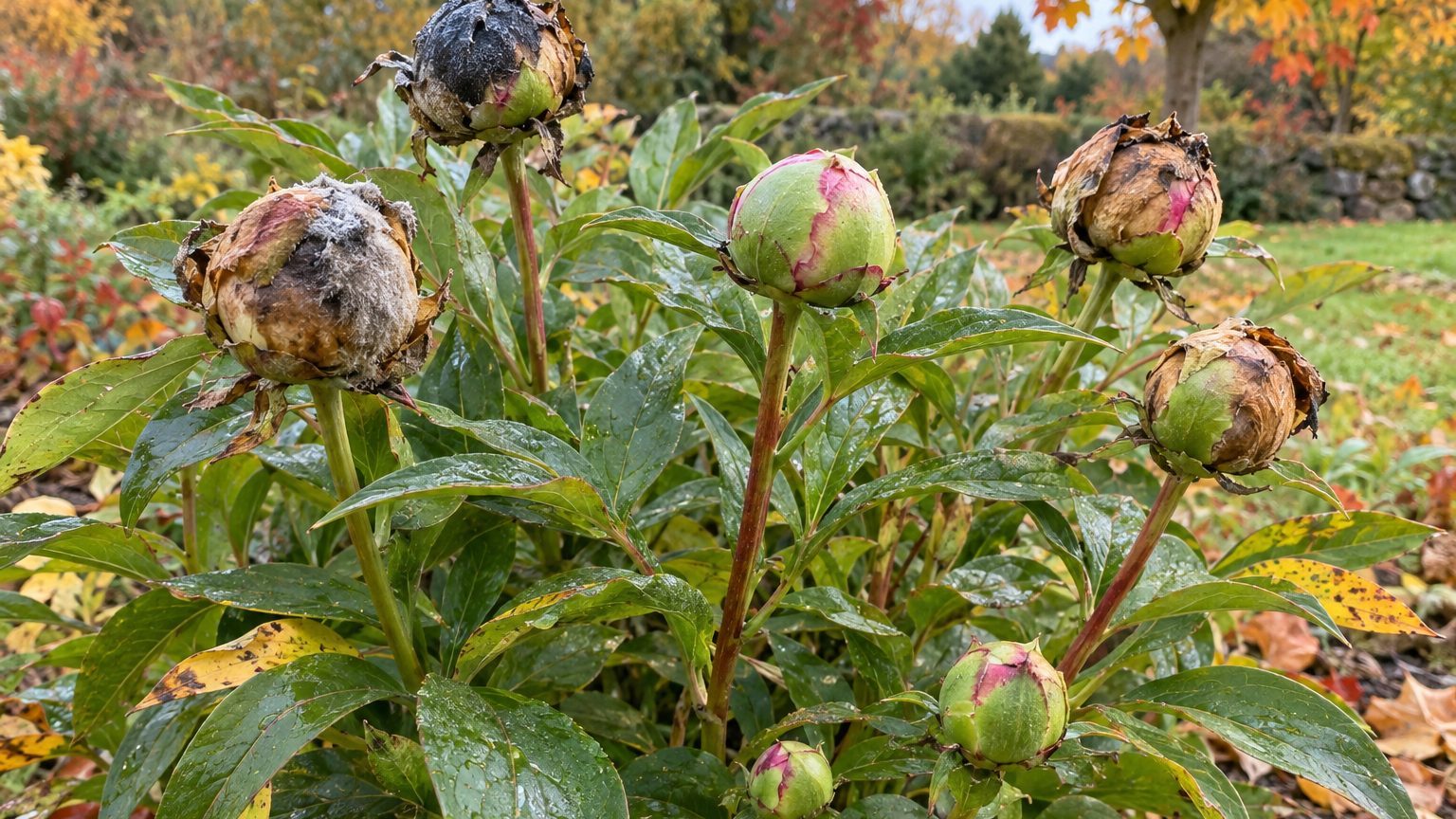 Pivoine : boutons qui sèchent ou ne s'ouvrent pas, causes et remèdes