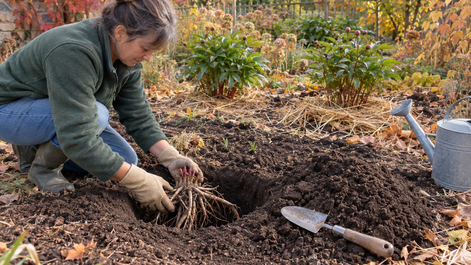 Quand et comment planter les pivoines : période, profondeur, erreurs