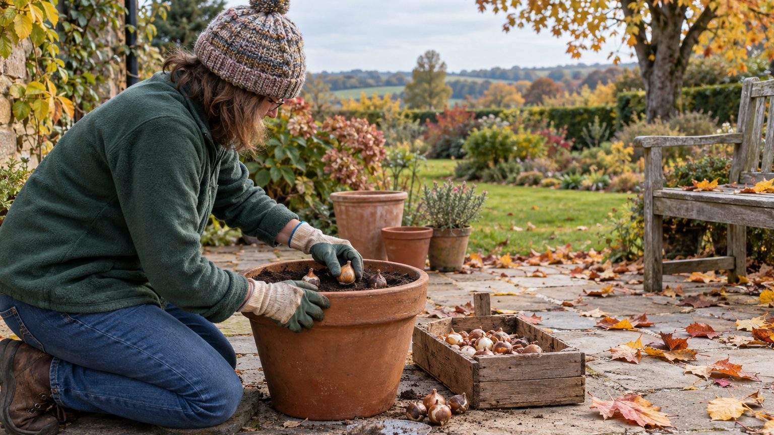 Quand planter des tulipes en pot : période, profondeur, drainage et plantation en lasagnes