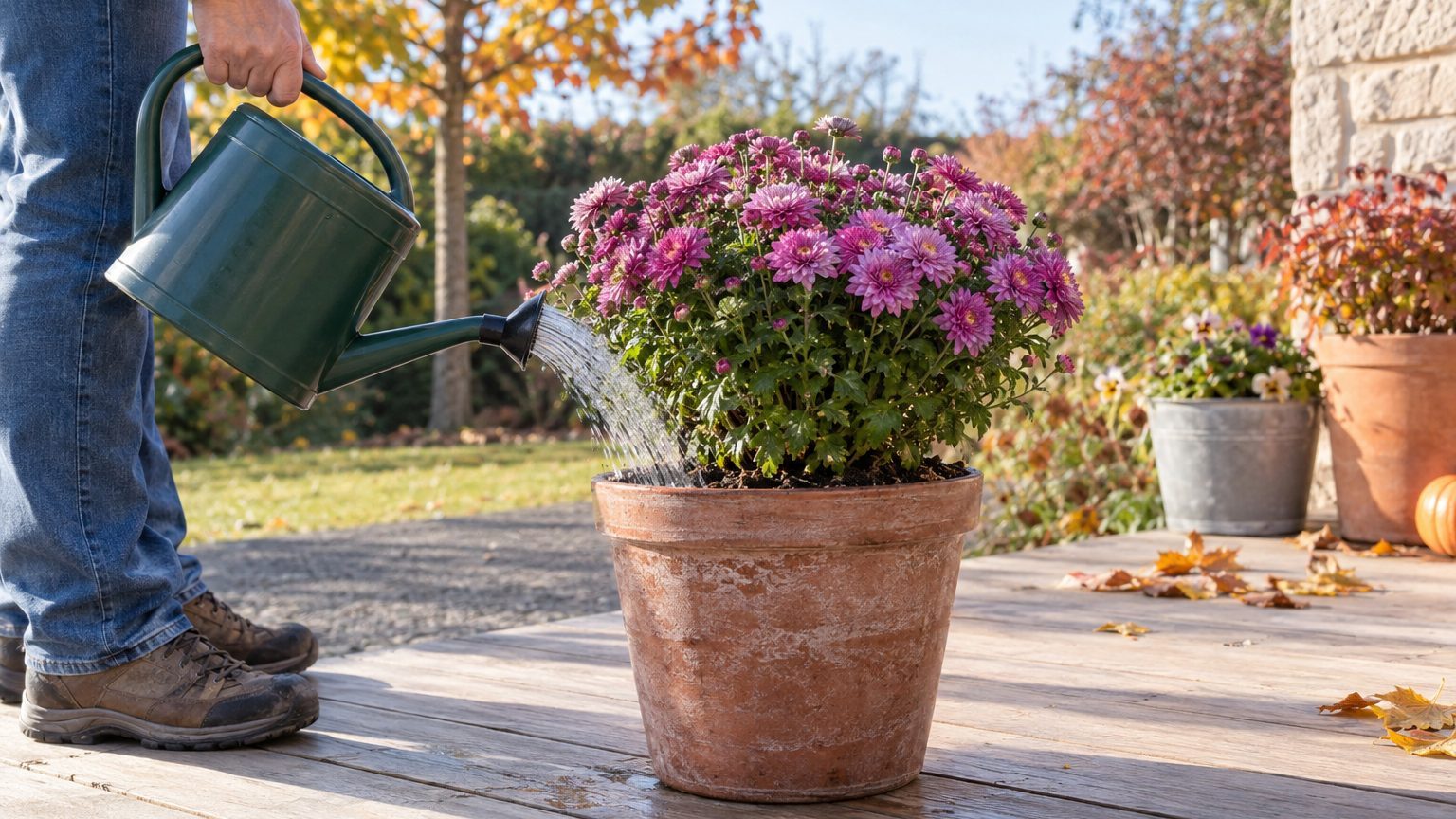 Tout le monde arrose son chrysanthème de la Toussaint par le dessus : chez les horticulteurs, c'est la première chose qu'o...